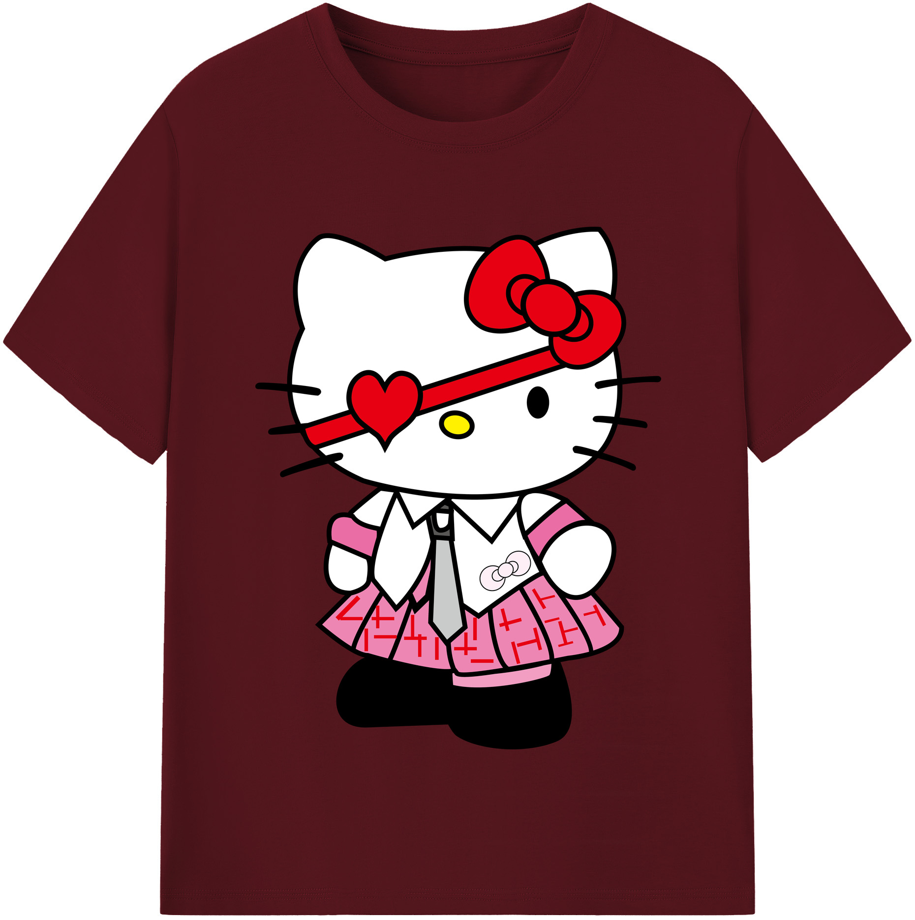 （画像用） Hello Kitty ハローキティ 綿100％半袖Tシャツ（フロントプリント）